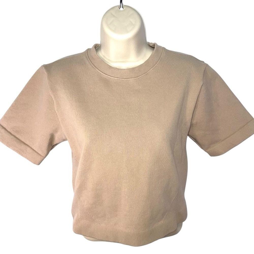 EVERLANE seamless cropped tee in burnt sugar sz XL/XXL